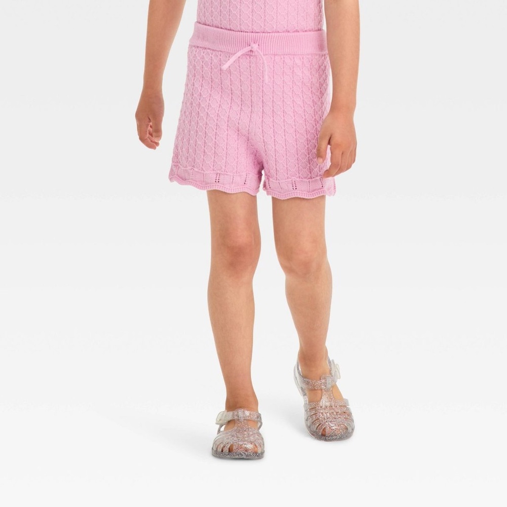 Grayson Mini Toddler Girls' Crochet Tank and Pull-On Shorts 2 Piece Set Size 4T - Picture 4 of 8